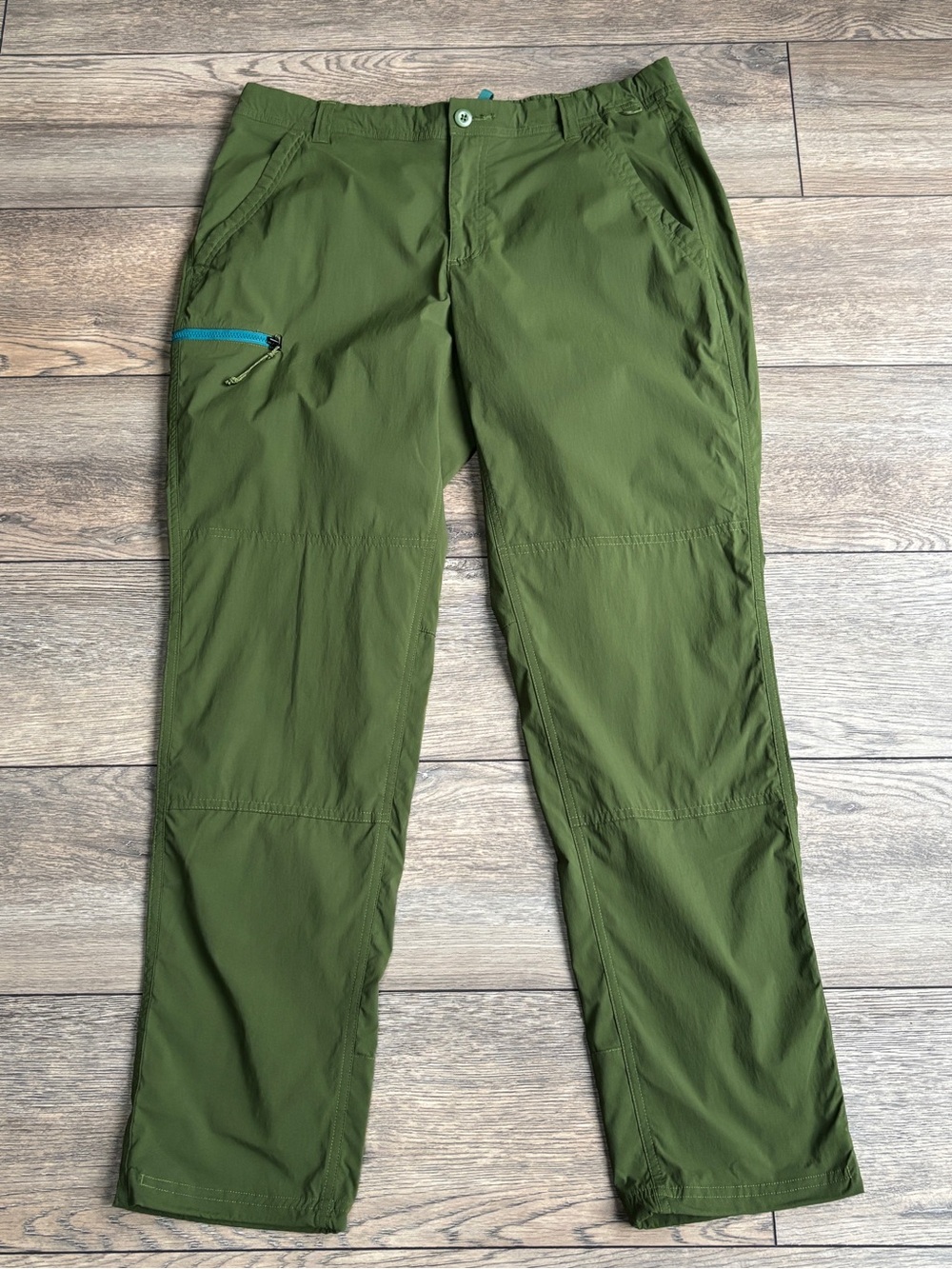 REI Co-op Women’s Green Cargo Hiking Pants Stretch Zip Pocket Sz 12